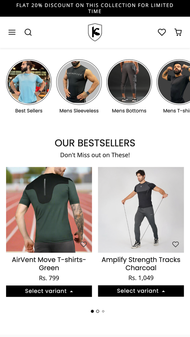 Klothoflex Mobile Webpage